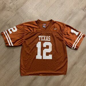 Y2K Nike Team Texas Longhorns #12 Football Jersey Womens Medium Crop Top Vintage